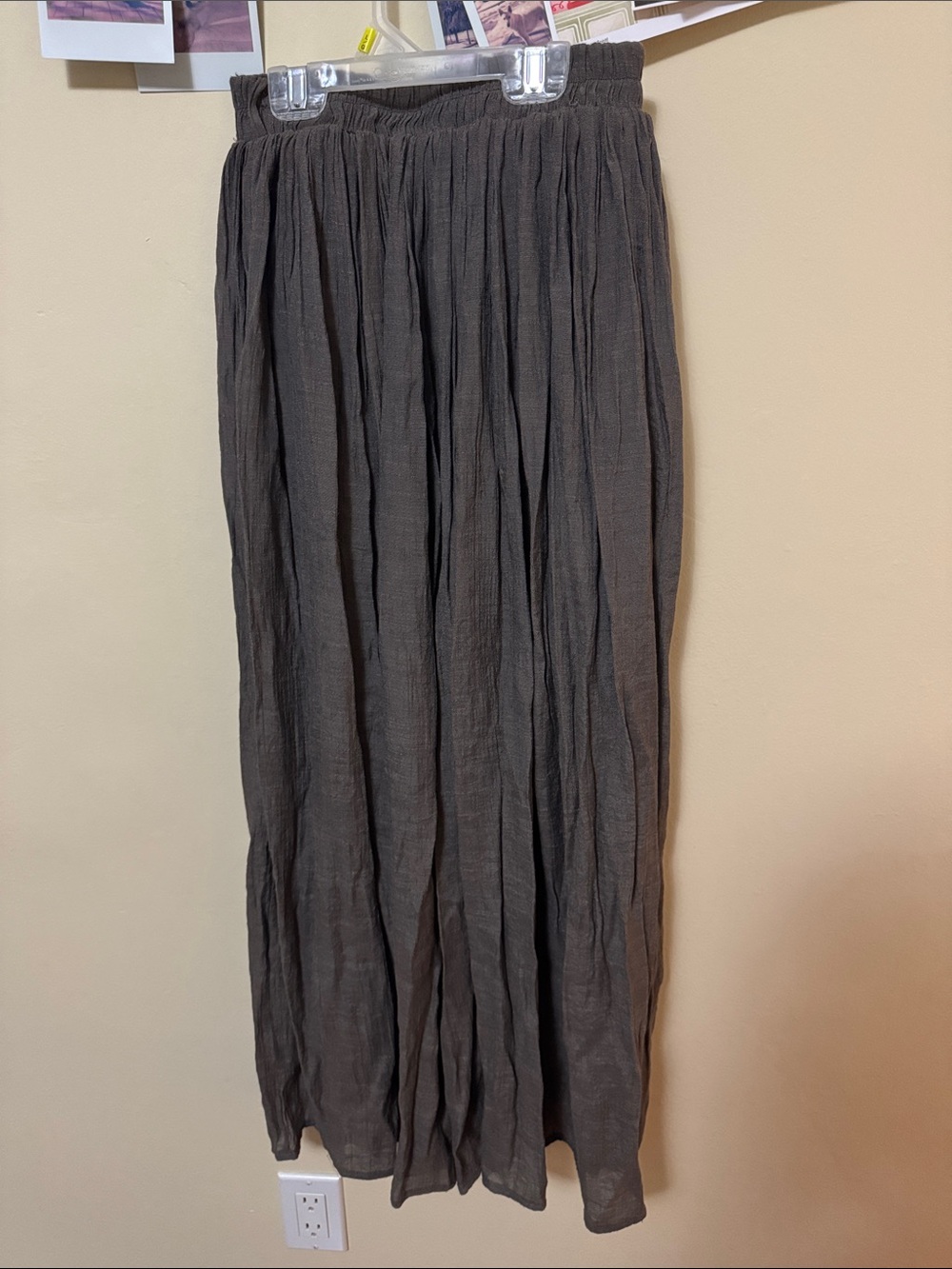 Flowy Women's Maxi Skirt in Charcoal Gray